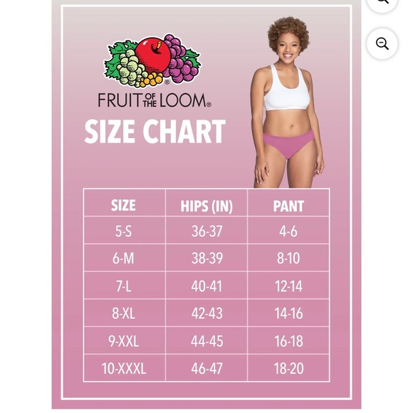 Fruit of the Loom 6 Women's Ribbed Microfiber Bikinis size 7L - Picture 3 of 4